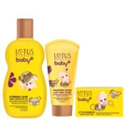 LOTUS HERBALS BABY+ COMBO PACK (OIL-100ML+CRÈME-50GM+SOAP-75G)