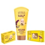 LOTUS HERBALS BABY+ COMBO PACK (CRÈME-100GM+WIPES-72 N+SOAP-75G)-