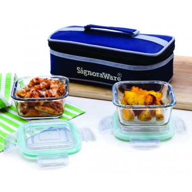 Signoraware Midday Glass Lunch Box Square-