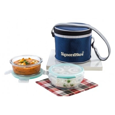 Signoraware Executive Glass Small Lunch Box-