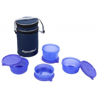 Signoraware Executive Plastic Lunch Box Set, 4-Pieces-