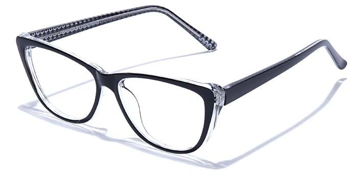 GRAVIATE by Coolwinks E12A7489 Glossy Black Full Frame Cateye Eyeglasses for Women-BLACK-1