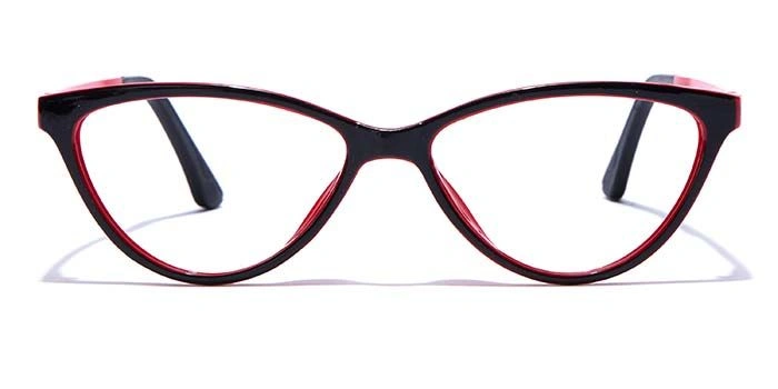 GRAVIATE by Coolwinks E12A7656 Glossy Black Full Frame Cateye Eyeglasses for Women-