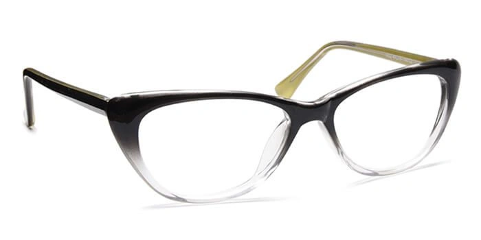 GRAVIATE by Coolwinks E12B6532 Glossy Black Full Frame Cateye Eyeglasses for Women-BLACK-2