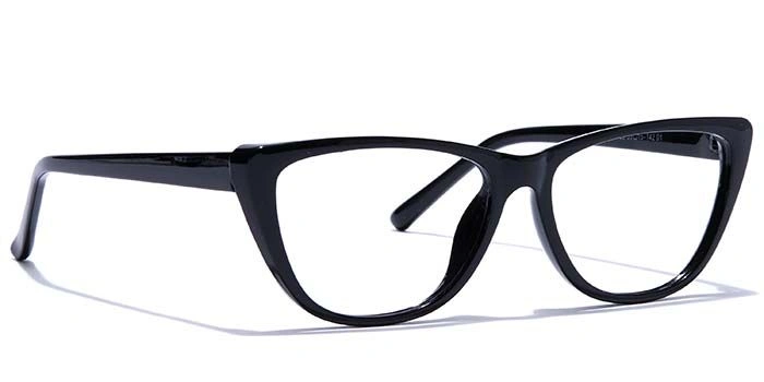 GRAVIATE by Coolwinks E12B7590 Glossy Black Full Frame Cateye Eyeglasses for Women-BLACK-2