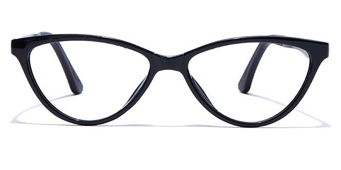 GRAVIATE by Coolwinks E12B7656 Glossy Black Full Frame Cateye Eyeglasses for Women-