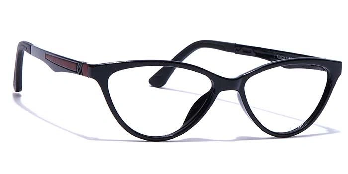 GRAVIATE by Coolwinks E12B7656 Glossy Black Full Frame Cateye Eyeglasses for Women-BLACK-2