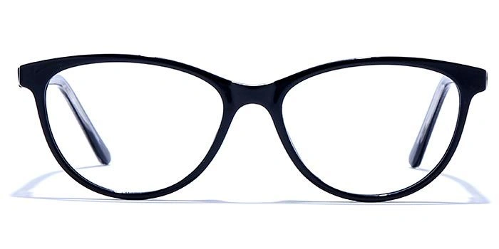 GRAVIATE by Coolwinks E12C6684 Glossy Black Full Frame Cateye Eyeglasses for Women-