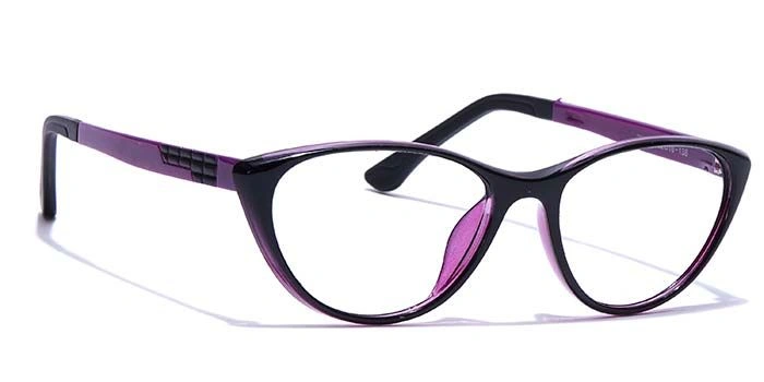 GRAVIATE by Coolwinks E12C7653 Glossy Black Full Frame Cateye Eyeglasses for Women-BLACK-2