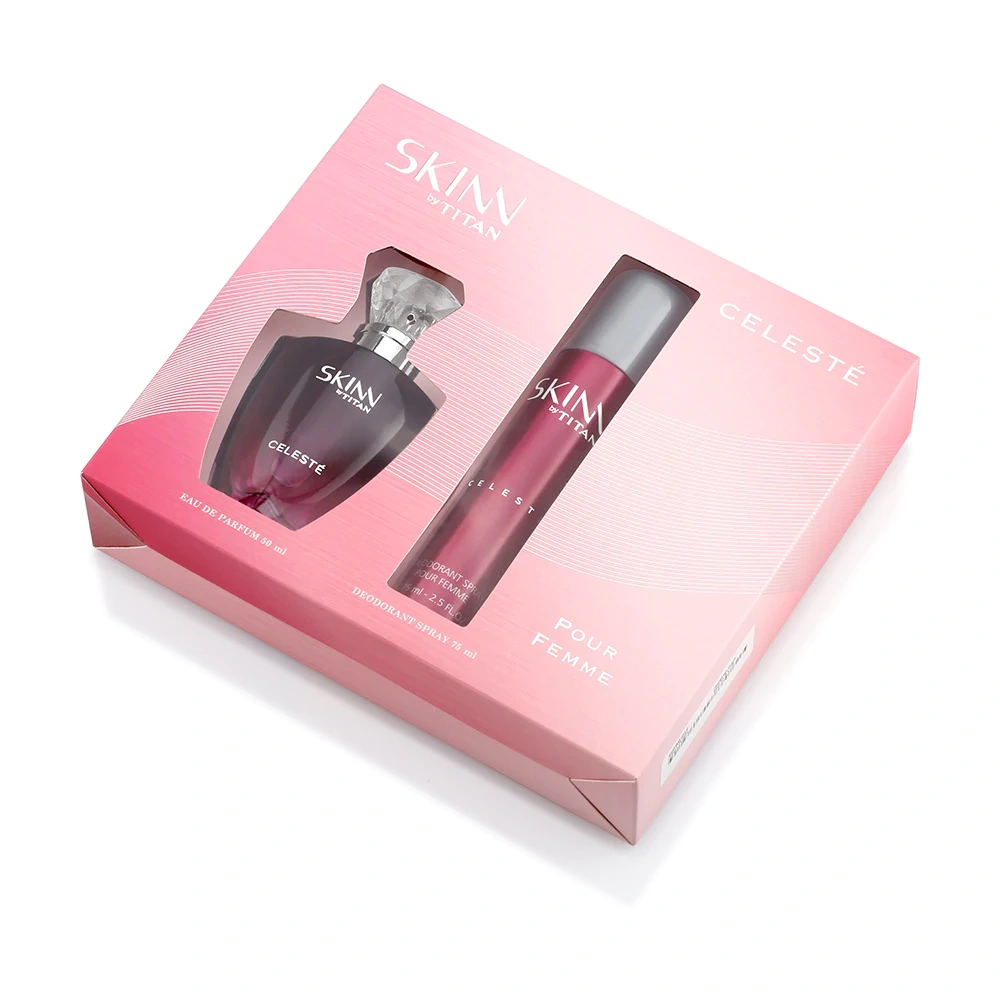 Skinn by Titan Celeste Coffret 50 ml Perfume and 75 ml ...-