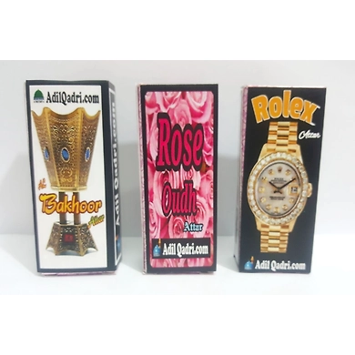 Buy 3 Attar At Price of 2 (Attar Combo) Adil qadri Rose Oudh, Rolex, Al Bakhoor-
