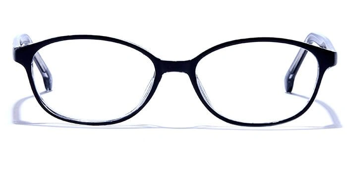 GRAVIATE by Coolwinks E12B6458 Glossy Black Full Frame Oval Eyeglasses for Men and Women-