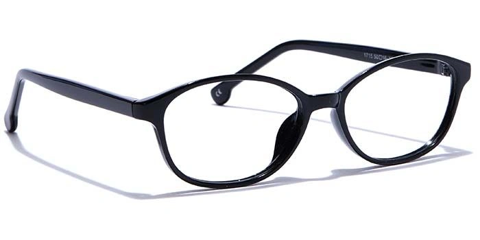 GRAVIATE by Coolwinks E12B7530 Glossy Black Full Frame Oval Eyeglasses for Women-BLACK-2