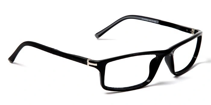 GRAVIATE by Coolwinks E12A5650 Glossy Black Full Frame Rectangle Eyeglasses for Men and Women-BLACK-2