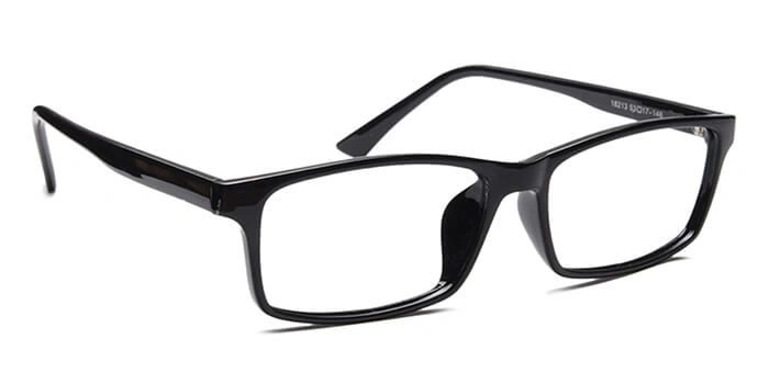 GRAVIATE by Coolwinks E12A6547 Glossy Black Full Frame Rectangle Eyeglasses for Men and Women-BLACK-2