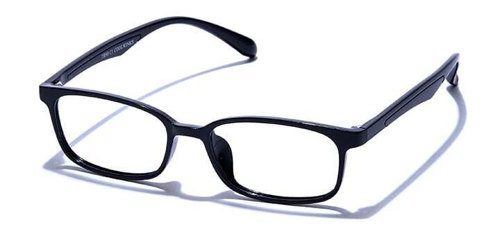 GRAVIATE by Coolwinks E12A6594 Glossy Black Full Frame Rectangle Eyeglasses for Men and Women-BLACK-1