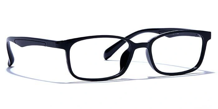 GRAVIATE by Coolwinks E12A6594 Glossy Black Full Frame Rectangle Eyeglasses for Men and Women-BLACK-2