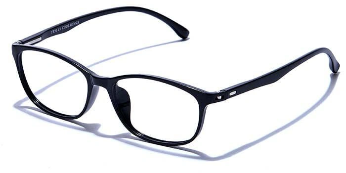 GRAVIATE by Coolwinks E12A6596 Glossy Black Full Frame Rectangle Eyeglasses for Men and Women-BLACK-1