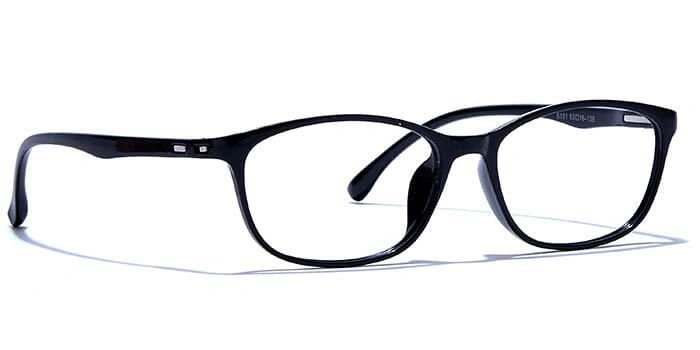 GRAVIATE by Coolwinks E12A6596 Glossy Black Full Frame Rectangle Eyeglasses for Men and Women-BLACK-2