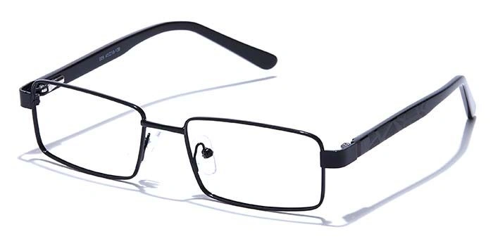 GRAVIATE by Coolwinks E12A6822 Glossy Black Full Frame Rectangle Eyeglasses for Men and Women-BLACK-1