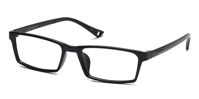 GRAVIATE by Coolwinks E12A6924 Glossy Black Full Frame Rectangle Eyeglasses for Men and Women-BLACK-1