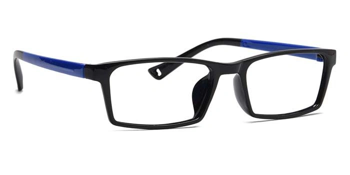 GRAVIATE by Coolwinks E12A6925 Glossy Black Full Frame Rectangle Eyeglasses for Men and Women-BLACK-2