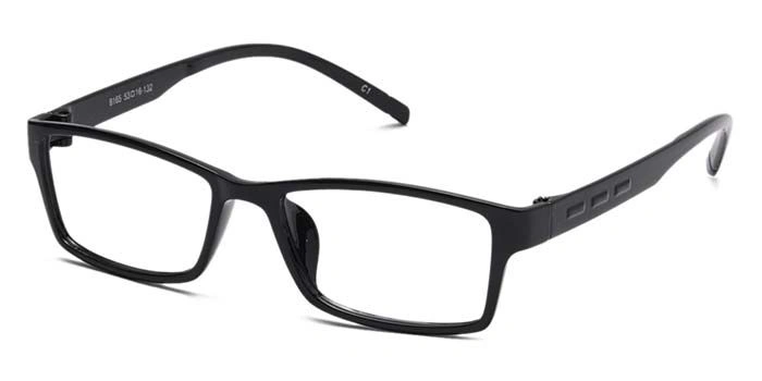 GRAVIATE by Coolwinks E12A6926 Glossy Black Full Frame Rectangle Eyeglasses for Men and Women-BLACK-1