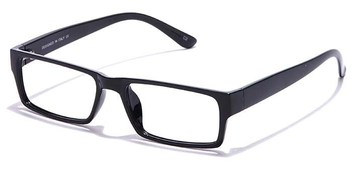 GRAVIATE by Coolwinks E12A6990 Glossy Black Full Frame Rectangle Eyeglasses for Men and Women-BLACK-1