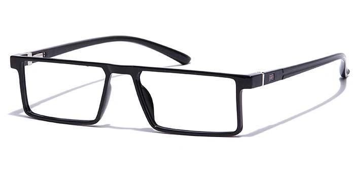 GRAVIATE by Coolwinks E12A7067 Glossy Black Full Frame Rectangle Eyeglasses for Men and Women-BLACK-1