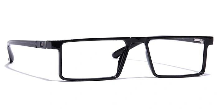 GRAVIATE by Coolwinks E12A7067 Glossy Black Full Frame Rectangle Eyeglasses for Men and Women-BLACK-2