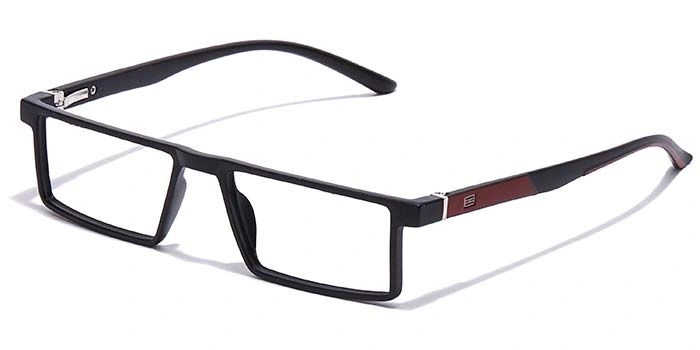 GRAVIATE by Coolwinks E12A7068 Matte Black Full Frame Rectangle Eyeglasses for Men and Women-BLACK-1