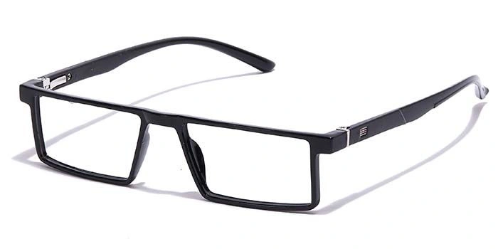 GRAVIATE by Coolwinks E12A7070 Glossy Black Full Frame Rectangle Eyeglasses for Men and Women-BLACK-1