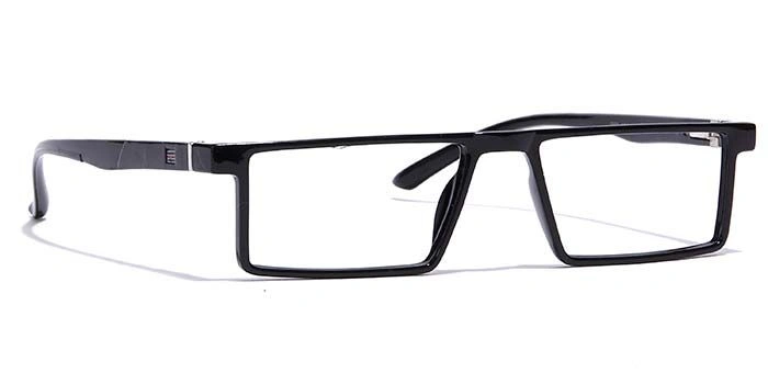 GRAVIATE by Coolwinks E12A7070 Glossy Black Full Frame Rectangle Eyeglasses for Men and Women-BLACK-2