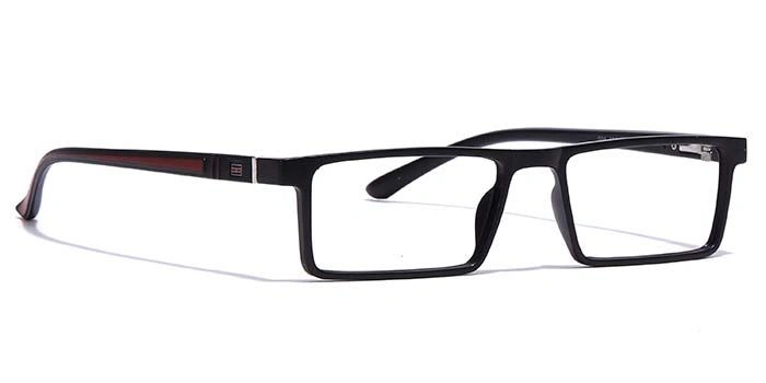 GRAVIATE by Coolwinks E12A7071 Matte Black Full Frame Rectangle Eyeglasses for Men and Women-BLACK-2