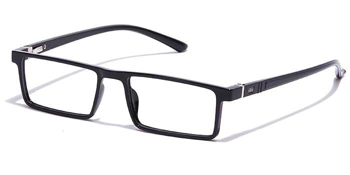 GRAVIATE by Coolwinks E12A7073 Glossy Black Full Frame Rectangle Eyeglasses for Men and Women-BLACK-1