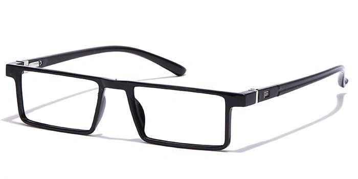 GRAVIATE by Coolwinks E12A7076 Glossy Black Full Frame Rectangle Eyeglasses for Men and Women-BLACK-1