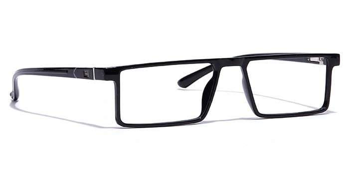 GRAVIATE by Coolwinks E12A7079 Glossy Black Full Frame Rectangle Eyeglasses for Men and Women-BLACK-2