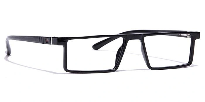 GRAVIATE by Coolwinks E12A7082 Glossy Black Full Frame Rectangle Eyeglasses for Men and Women-BLACK-2