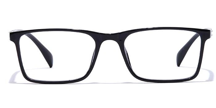 GRAVIATE by Coolwinks E12A7359 Glossy Black Full Frame Rectangle Eyeglasses for Men and Women-