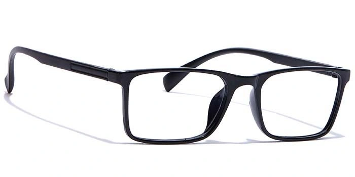 GRAVIATE by Coolwinks E12A7359 Glossy Black Full Frame Rectangle Eyeglasses for Men and Women-BLACK-2