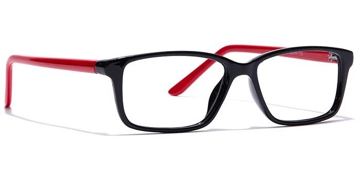 GRAVIATE by Coolwinks E12A7421 Glossy Black Full Frame Rectangle Eyeglasses for Men and Women-BLACK-2