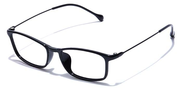 GRAVIATE by Coolwinks E12A7443 Glossy Black Full Frame Rectangle Eyeglasses for Men and Women-BLACK-1