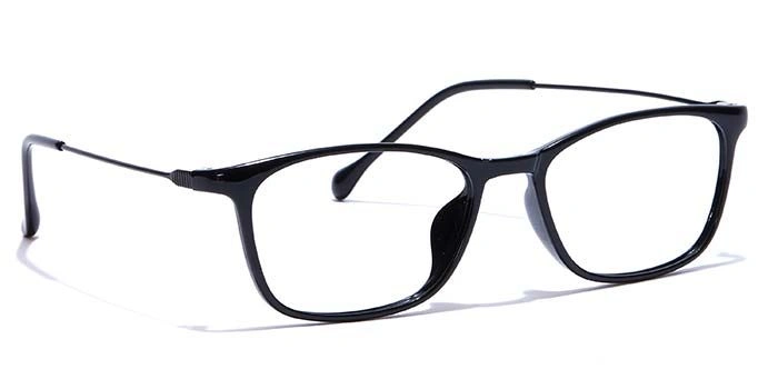 GRAVIATE by Coolwinks E12A7453 Glossy Black Full Frame Rectangle Eyeglasses for Men and Women-BLACK-2