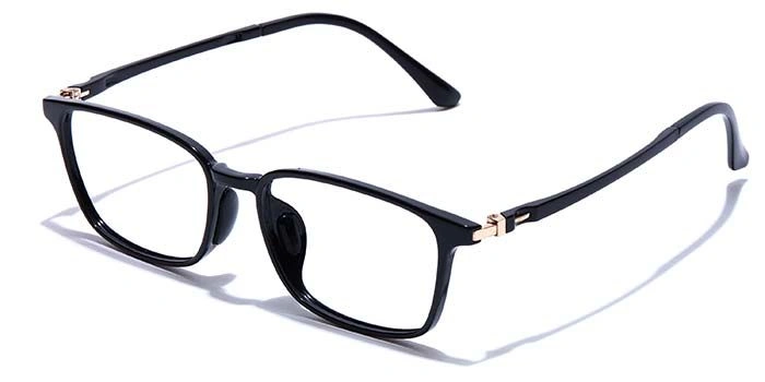 GRAVIATE by Coolwinks E12A7470 Glossy Black Full Frame Rectangle Eyeglasses for Men and Women-BLACK-1