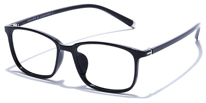 GRAVIATE by Coolwinks E12A7543 Glossy Black Full Frame Rectangle Eyeglasses for Men and Women-BLACK-1