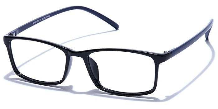 GRAVIATE by Coolwinks E12A7556 Glossy Black Full Frame Rectangle Eyeglasses for Men and Women-BLACK-1