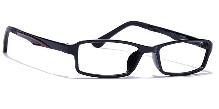 GRAVIATE by Coolwinks E12A7628 Glossy Black Full Frame Rectangle Eyeglasses for Men and Women-BLACK-2