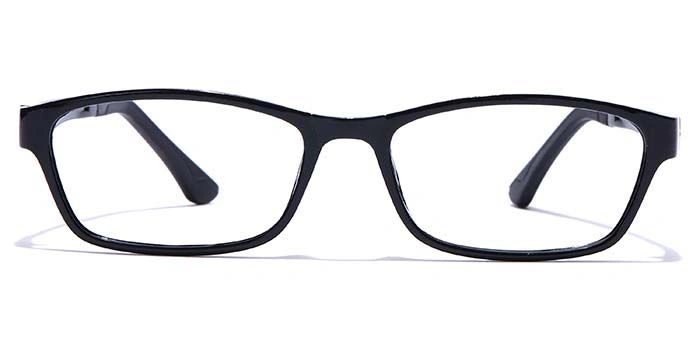 GRAVIATE by Coolwinks E12A7640 Glossy Black Full Frame Rectangle Eyeglasses for Men and Women-