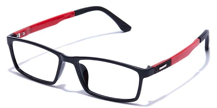 GRAVIATE by Coolwinks E12A7666 Glossy Black Full Frame Rectangle Eyeglasses for Men and Women-BLACK-1