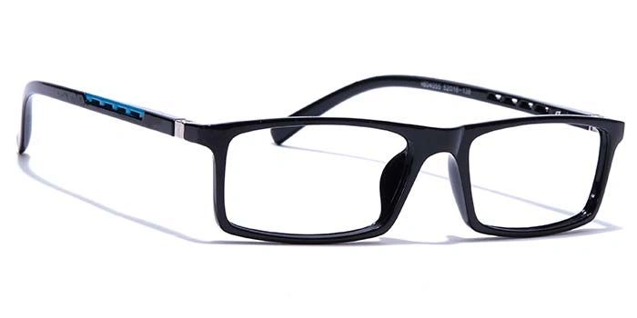 GRAVIATE by Coolwinks E12A7685 Glossy Black Full Frame Rectangle Eyeglasses for Men and Women-BLACK-2